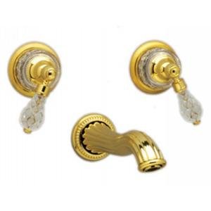 Phylrich WL181 025 - Regent Cut Crystal Handle Wall Mounted Lavatory Faucet