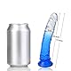 SXOVO TPE Dildo Analplug Transparent G-Punkt Stimulation Vagina Anal Universal Sexspielzeug (S（17.5cm）)