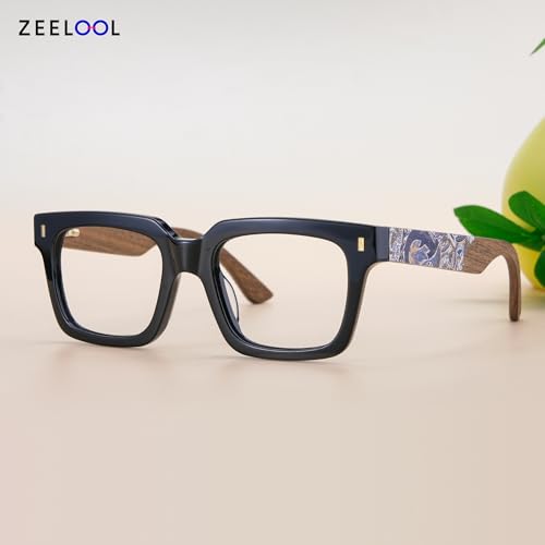 Image of Zeelool Stylish Rectangle Eyeglasses Thick Glasses for Men with Clear Lens Eyewear Frames ZJGX239126
