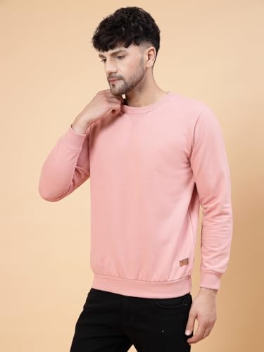 Image of Rigo Fleece Printed Round Neck Sweatshirt for Men | Full Sleeves Sweatshirt for Men | Casual Wear & Stylish Sweatshirts for Men