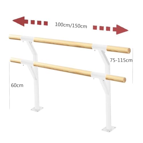 Barre de danse mobile réglable barre de ballet blanche 150 cm - 7