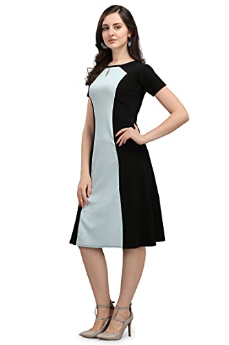 Image of PURVAJA Women's Fit & Flare Knee-Length Dress