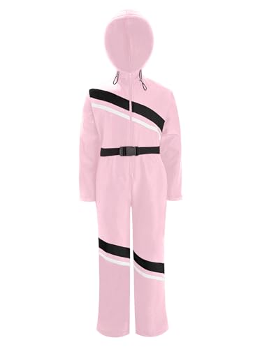 Kids Girls One Piece Snowmobile Snowsuits Long Sleeve Zipper Hooded Winter Thick Warm Snowboard Ski Jumpsuit3
