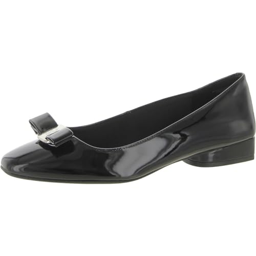 Anne Klein Women’s Charleston Comfortable Fashion Ballet Flat, Black, 7.5