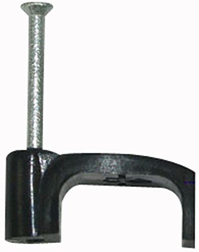 Cable Clip Flat Black 2.50MM 100/BOX | Cable Management Clips Accessories, 100 X Qty - ZZV44166