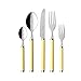 Villeroy & Boch Play! Sunny Day Couverts de table pour 6 personnes, 30 pièces, Inox, Manche en plastique jaune