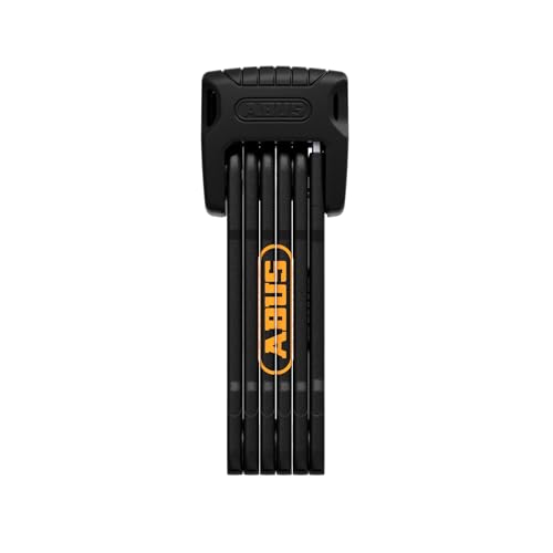 ABUS Candado plegable Bordo 6000K con soporte de candado SH - Candado de bicicleta con cilindro XPlus de alta protección contra manipulaciones - Nivel de seguridad 10 - Longitud 90 cm - Negro/Naranja