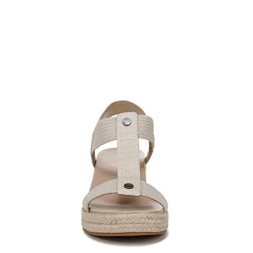 VIONIC Women's Calera Espadrille Wedge Sandal, Cream Snake Leather/Fabric, 94
