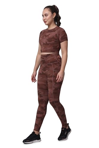 Image of SPLORR Premium Tights and Bra High Waist Stretchable Gym Tights Leggings Gym wear /Active Wear Yoga Pants Zumba /Dance Womens Workout Gym Tight Stretchable Workout Yoga Gym and Sports Bra Set