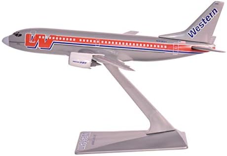 Western Bare Metal 737-300 1:200 Scale - Plastic Snap-Fit Model Airplane - Collectible Replica of Western Airlines Aircraft Part #ABO-73730H-004 image 5