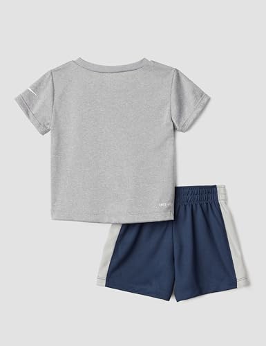 Image of Nike Baby Dri-FIT Swoosh Logo T-Shirt and Mesh Shorts 2-Piece Outfit Set