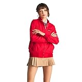 Members Only Women's Classic Iconic Racer Jacket | Slim Fit | Timeless Style | Comfortable and Versatile (Red, Medium)