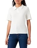 Tira de botones PIECES Pckylie SS Polo tee Noos Camiseta, Cloud Dancer, S para Mujer
