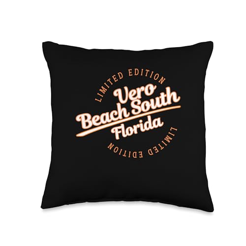 Retro Athletic Vero Beach South FL Apparel Throw Pillow -  merch_template, EXCJZGG2YCJUS_16X16
