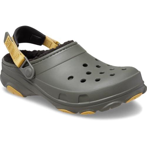 Zuecos Crocs clásicos unisex para adultos con forro y correa ajustable talle 11W/9M 5