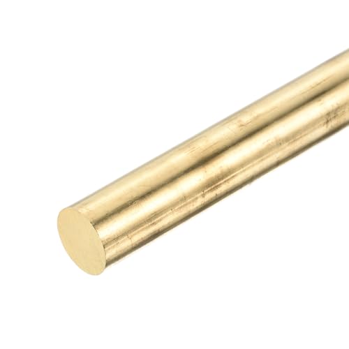 DMiotech 16mm x 300mm Barras de Latón Barra Redonda Sólida de Latón para Manualidades DIY para Punzones de Desplazamiento Eje de Modelo de Avión Barco Coche