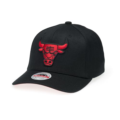Casquette Mitchell Ness NBA NHL rouge et noire snapback unisexe réglable pour adulte et enfant