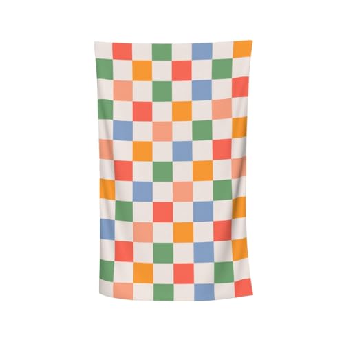 Voohddy Checkered Retro Vintage 60S 70S Beach Towel Soft Absorbent Microfiber Quick Dry Large Bath Towels For Bathroom Women Girls Pool Camping Travel Swimming Picnic Sports thumb #6