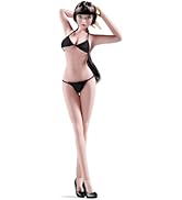 1/6 Testa Di Capelli Neri Donna Modello SCULTURA Per 12" PH TBL - Foto 8