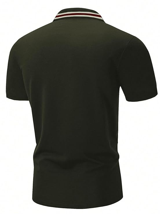 Image of GRECIILOOKS Polo T-Shirt for Men - Cotton Short Sleeve Regular Fit Tee | Perfect for Golf, Travel & Outdoor Casual Look (Available in Plus Size)
