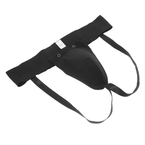 TENDYCOCO Boxing Crotch Pants Accessories for Boxing Supply Integrated Groin Guard Breathable Groin Guard Wear-resistant Crotch Protector Integrated Crotch Guard Groin Protector Cotton Black