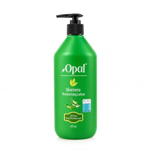Image of Opal Aloe Vera Moisturising Lotion 475ml | Lightweight Non-Greasy Body & Face Moisturizer | Summer Deep Moisturize & Hydration for Dry Skin | Herbal Nourishing Skin Care for Men & Women| All Skin Types