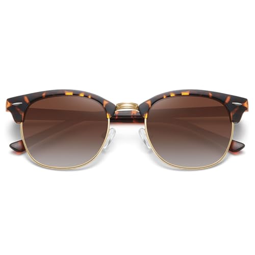 Lunettes de soleil rétro vintage sans monture métal UV400 protection yeux lunette soleil rectangle