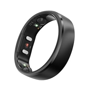 RingConn Gen 2, World’s First Smart Ring with Sleep Apnea Monitoring, No APP Subscription, 12-Day Battery Life, Stress/Heart Rate/Women’s Health Tracker, Android & iOS Compatible (Black, Size 10)
