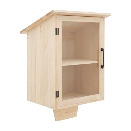 Fifizoo Outdoor Little Library Box, Weatherproof Wooden Book Storage Cabinet for DIY & Community Sharing – Literature Exchange Box for Neighborhoods, Schools with Adjustable Shelf, 15'' × 11'' × 21''