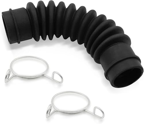 Hufopik 1 Pcs Washer Drain Hose Assembly AEM73213001 - Thicker Tub-to-Pump Connector with Stainless Steel Hose Clamps - Compatible with LG Washing Machines