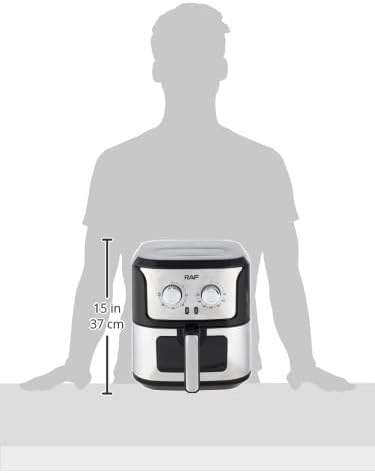 RAF R.5329 Air Fryer dimensions diagram
