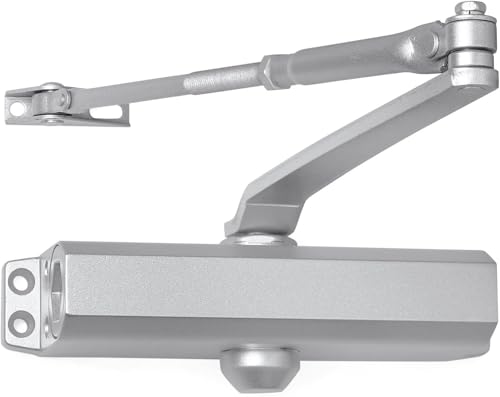 Automatic Safety Spring Door Closer - Heavy Duty Commercial Gate Closer - BLYPHOO Adjustable Fire Rated Auto Stopper to Convert Hinged to Self-Closing Quiet for 85-105kg Door (Large)