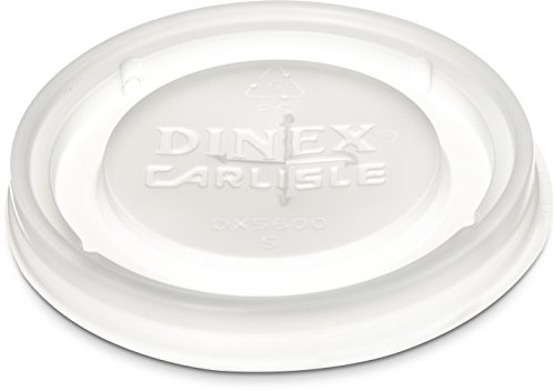 Dinex DX5600ST8714 Disposable Lid with Straw Slot for Fenwick DXFT6 and DXFT12 Tumblers, 0.01