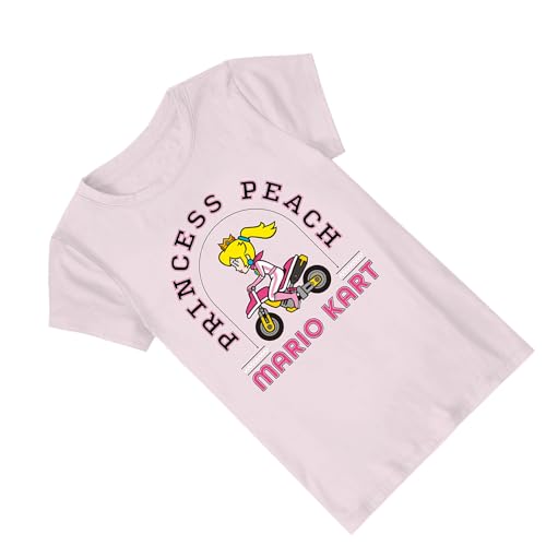 Image of Nintendo Girls Princess Peach Shirt - Mario, Zelda, Kirby, Princess Peach and Donkey Kong Girls Short Sleeve Tee