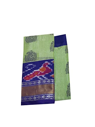 Image of tirupati sarees silver tissue and pochampally kuppadam boder silk sarees for womens
