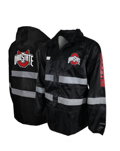 Buffalo Outdoors Ohio State Reflective Safety Hooded Rainshell (US Alpha X-Large Regular Regular)