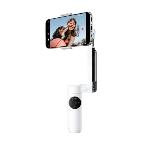 Image of Insta360 Flow Standalone Gimbal(White) AI-Powered Smartphone Stabilizer with3-Axis Stabilization,Deep Track 3.0,1-Step Rapid Deploy,Built-in Selfie Stick & Tripod,SmartWheel Control