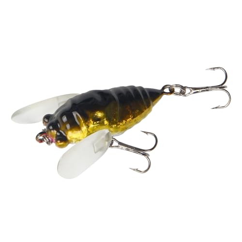 Jwinkumy Topwater Cicada Fishing Lure - 1.6in/6g Insect Bait for Bass,...