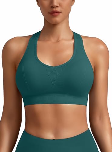 Image of MIRITY Women Racerback Sports Bras - High Impact Workout Gym Activewear Bra Pack of 5