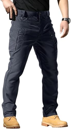 Tactical Cargo Pants for Men Stretch Multi Pockets Waterproof Hiking Pant Work Ripstop Trousers