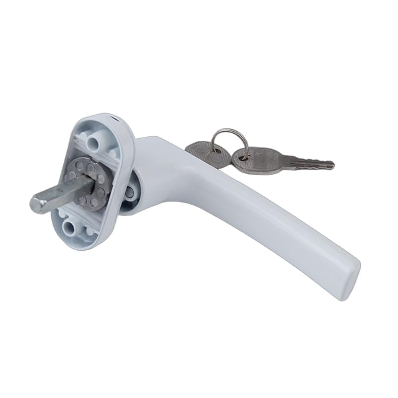 Maniglie per finestre Bianche con Serratura, Set di Sicurezza per Porta del Balcone in PVC