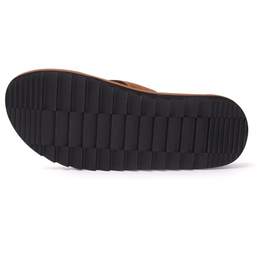 Image of MALIDA Mens Cushion Thong Sandals Beach Flip Flops Outdoor Slippers
