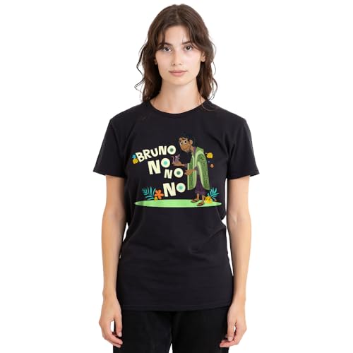 T-shirt noir Disney Encanto Bruno pour femme, vêtement décontracté au style pop chic
