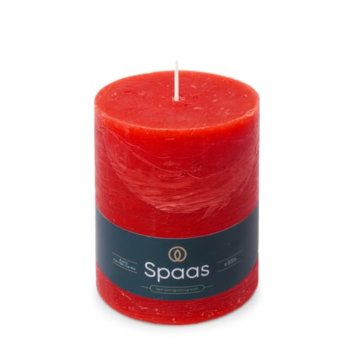 Spaas Vela Pilar Rústica, 100 130 Mm, 95 H, Color Rojo Spaas Vela Pilar Rústica, 100 130 Mm, 95 H, Color Rojo