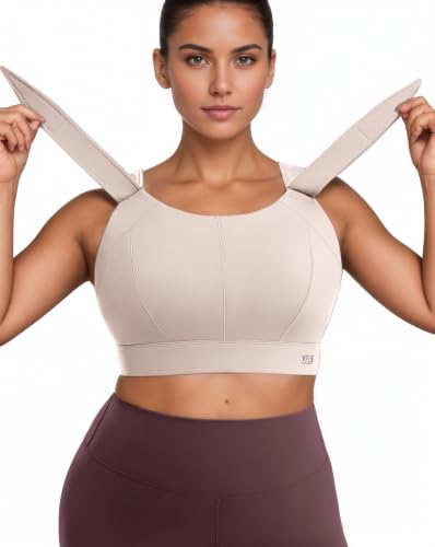 Image of Adjustable High Impact Sports Bras Molded Cup Plus Size Bra for Large Bust Women Running Workout Gym Fitness
