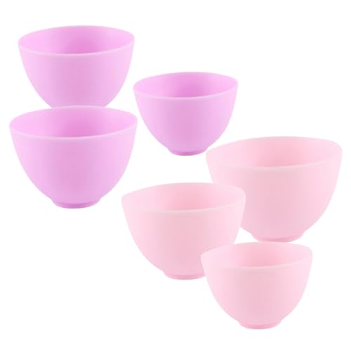 CALLARON 6Piezas Tazón Silicona Anticaída Para Máscaras Faciales Incluye Tazones Pequeños y Material Seguro y Duradero