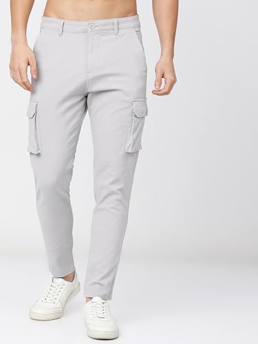 Image of Highlander Men's Tapered Fit Cargo Trousers| Stylish & Comfortable for Casual, Travel & Active Wear | Trouser for Men | Men Trousersn