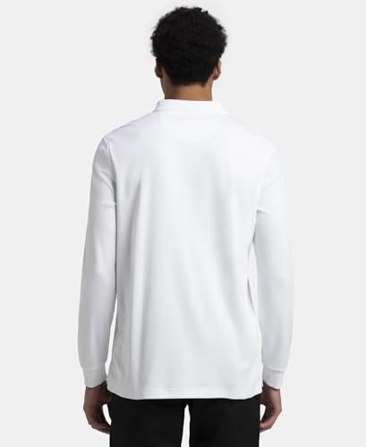 Image of Jockey 3914 Men Super Combed Cotton Rich Solid Full Sleeve Polo T-Shirt with Ribbed Cuffs