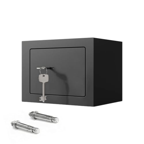Caja fuerte pequeña para el hogar, caja de dinero con ranura con cerradura, caja de donación con cerradura con llave, caja fuerte de pared para oficina, tienda, hucha con llave