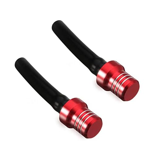 2Pcs ATV Air Vent Hose Gas Fuel Cap Universal CNC Tank Valve Tube with Check Ball Aluminum Breather for CR125R CR250 CR250R CR450R CR480R CR500R CR80R CRF100F CRF125F CRF125 CRF50F CRF70F Red